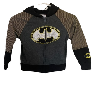 Boys Batman Hoodie Pullover Zip Up Jacket